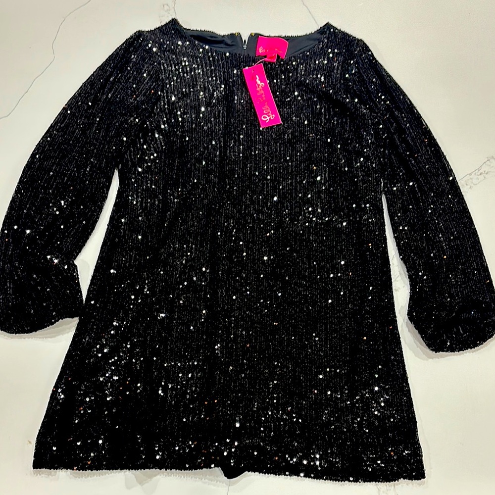 NEVER WORN Tags on Lilly Pulitzer Black Sequin Dress